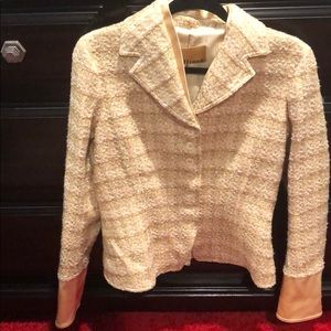John Galliano Cream tweed blazer